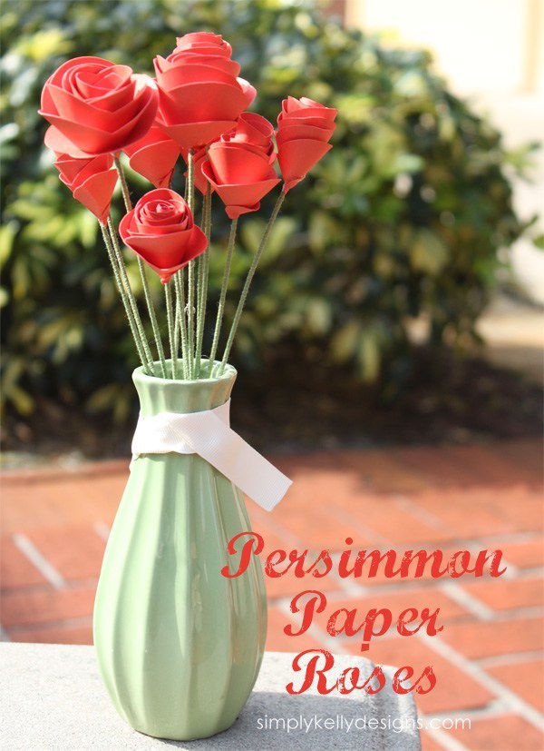 Perfect Paper Craft: Persimmon Paper Roses Bunch