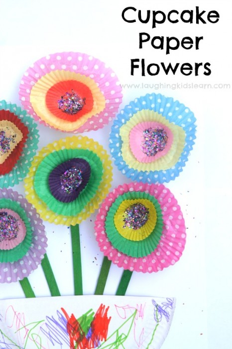2 Minutes Paper Crafts: Cupcake Liner Flowers