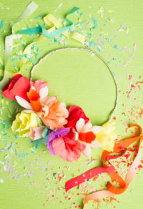 St. Patrick’s Day Craft: Rainbow Flower Wreath