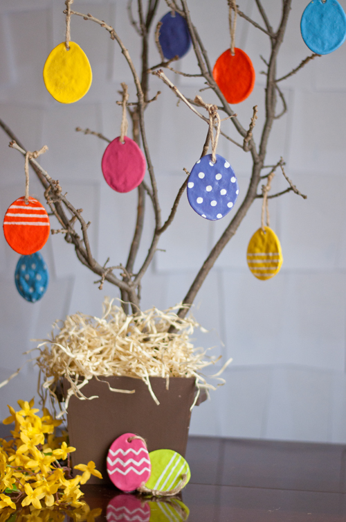 Cheerful Salt Dough Easter Eggs: DIY Ornament Ideas