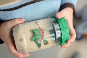 Sensory Bottle Dinosaur World Craft for Kids