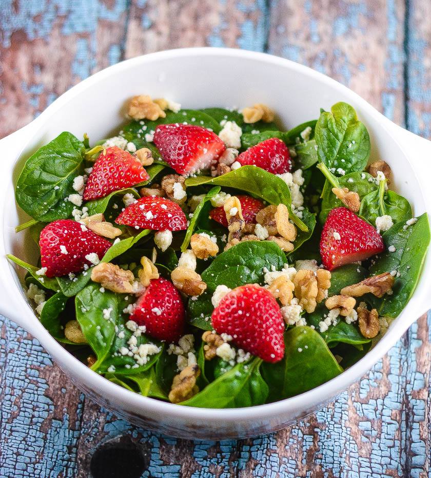 Spinach Strawberry Champagne Salad – valentines day dinner ideas