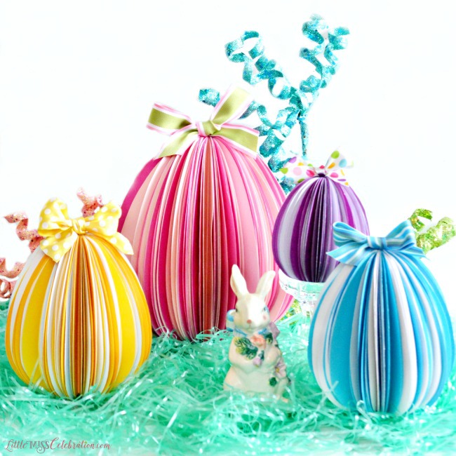 DIY Stand-Up Paper Eggs for Lavish Easter Decoration