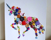 Magical Button Unicorn Craft on White Surface