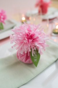 DIY Paper Craft: Tissue Paper Carnation Place Cards