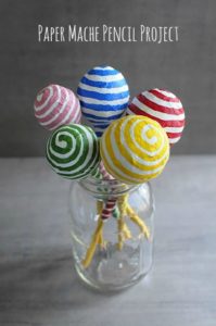 Paper Mache Projects: Cute Pencil Ends