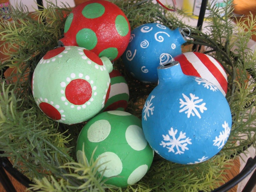 DIY Paper Mache Project Christmas Decoration Balls Truly Hand Picked