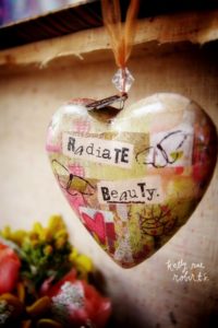 DIY Paper Mache Craft: Radiate Heart Ornament