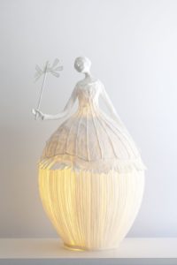 Delicate Angel Paper Mache Lamp