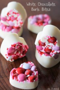 Valentine’s Day White Chocolate Bark Bites – For Kids and Couples