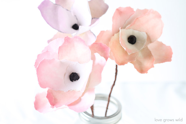 DIY Paper Craft: Paper Flower with Watercolor Paint