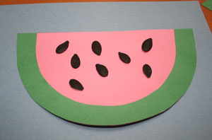 Construction Paper Template: DIY Watermelon Craft
