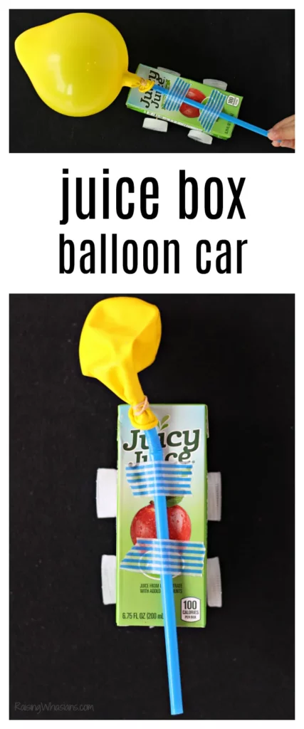 6 How to make a balloon powered juice box car