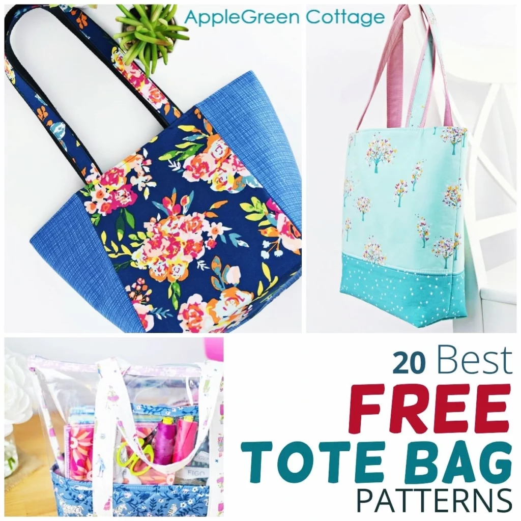 DIY Sewing Tote Bag Patterns - Fabric Fat Quarter Projects