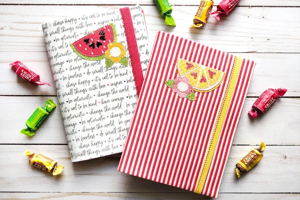 Easy Summer Fabric Covered Notebooks