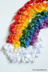 Easy for Kids Rainbow Tissue Paper Collage