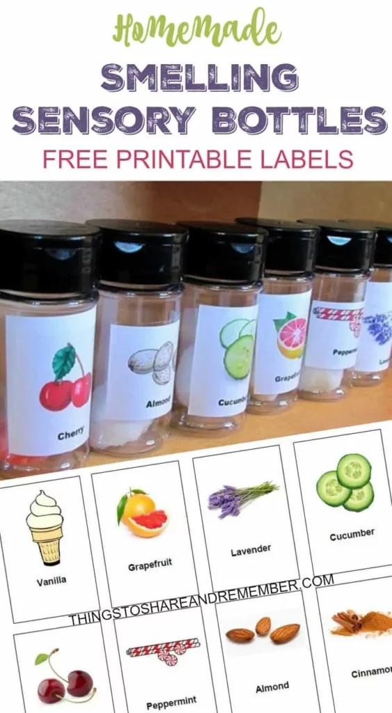 Homemade Smelling Sensory Bottles for kids Healthy Food Activities
