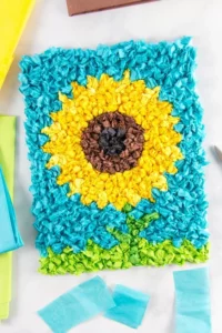 Tissue Paper Sunflower Nature Collage