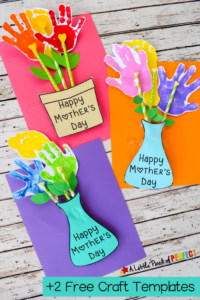 Free Printable Hand-Print Flower Templates for Mother’s Day