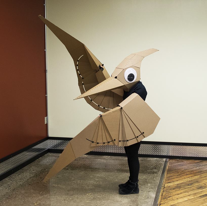Cardboard Dinosaur Pterodactyls: Adorable DIY Costume