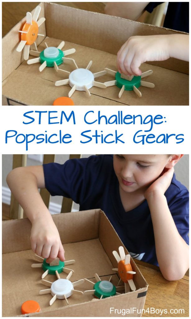 Build Working Gears out of Popsicle Sticks – #stem #stemactivities for Kids