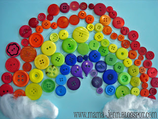 Easy Button Rainbow Spring Craft Idea for Kids