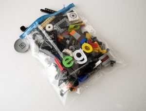 Clear Lego Storage Pouch with Transparent Plastic Material and Zipper Closer
