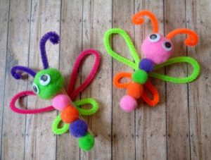 Latest DIY Butterfly Craft Idea for Kids with Clothespins and Colorful Pipe Cleaners