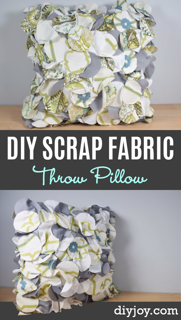 Creative Fabric Scrap Craft: DIY Pillow Cover with Ruffled Layers