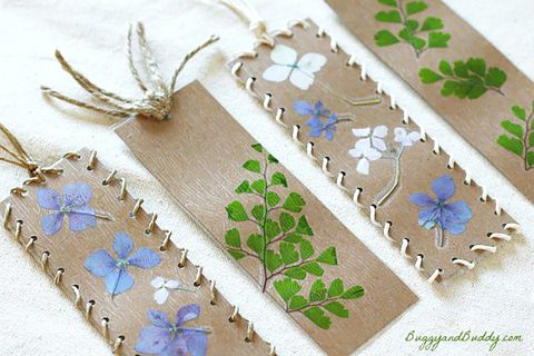 Unique DIY Bookmarks with Pressed Flowers and Leaves