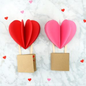 Easy Tutorial of 3D Hot Air Balloon Card with Construction Paper and Popsicle Sticks