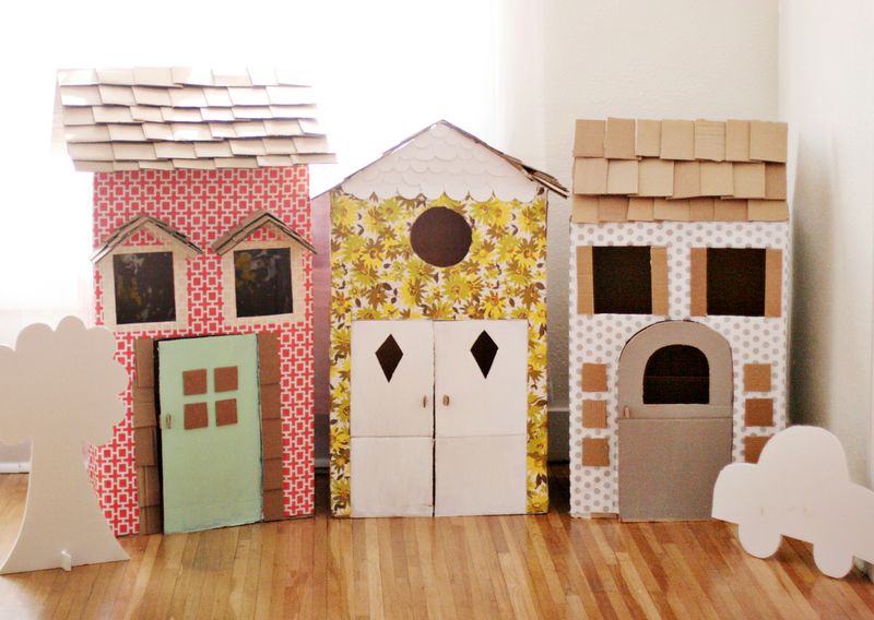 DIY Cardboard Playhouses- A Wide Playing Craft with Hard Material