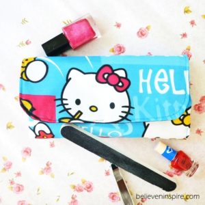 DIY Back to School Sewing Ideas: Simple Fabric Manicure Pouch