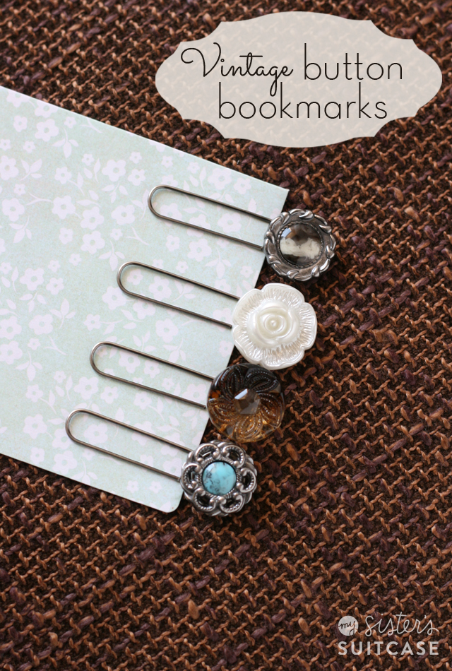 DIY Button Bookmark Designs with Different Vintage Designs