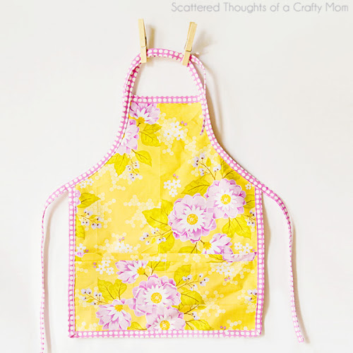 Super Easy Free Pattern Floral Apron Craft Idea for Kids