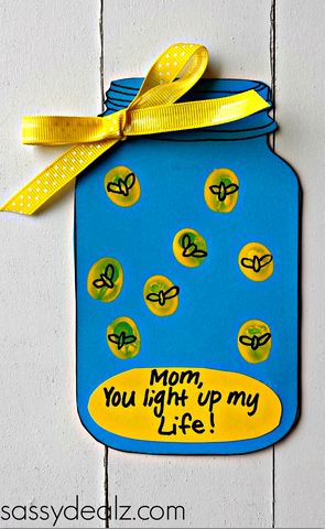 Firefly Mother’s Day Card with Motivational Quote from Free Printable Templates