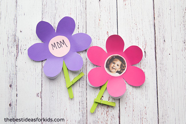 Cute Mother’s Day Craft Out of Flower Template for Toddlers