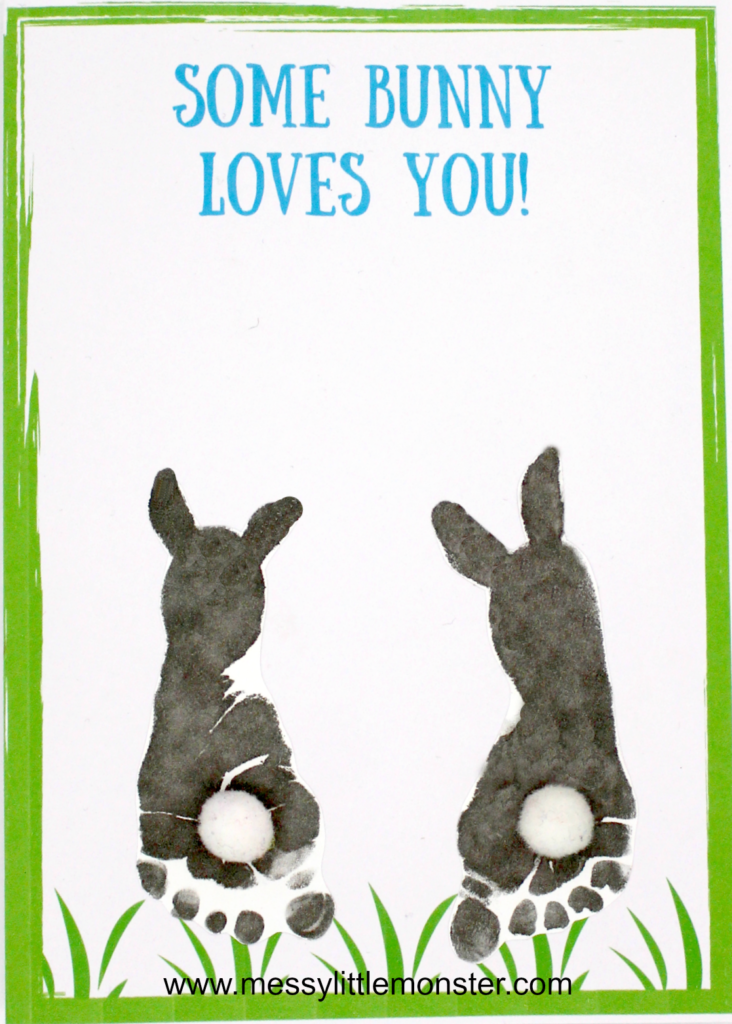 DIY Foot-Printed Bunny Card for Mother’s Day