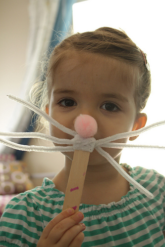 Amusing Springtime Craft: Bunny Nose and Whiskers