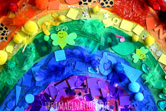 Massive Rainbow Collage Craft Idea: A Cute Springtime Activity