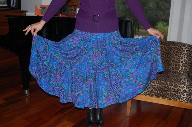 Voguish Yet Easy-to-Make Three Tiered Twisted Skirt Tutorial in Maxi Length