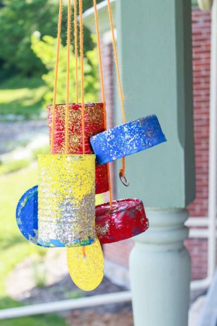 Outdoor Music Craft: DIY Tin Can Wind Chime