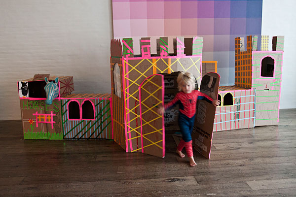 DIY Cardboard Playhouse Craft: Royal Castle