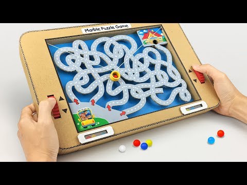 Super Clever DIY Marble Puzzle Game with Cardboard