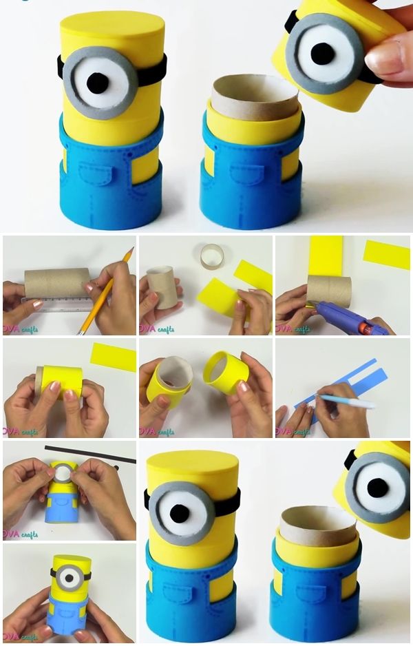 Charming and Adorable Minion Boxes from Cardboard Tubes - Truly Hand Picked