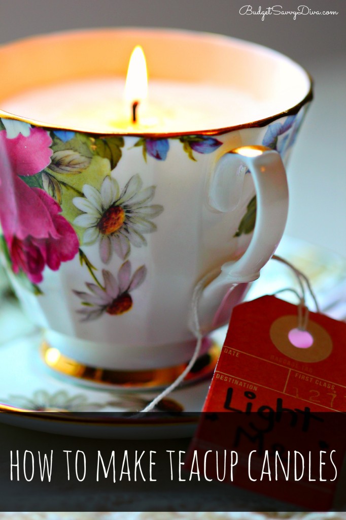 Pretty and Cheap Teacup Candle Craft Idea for Mother’s Day