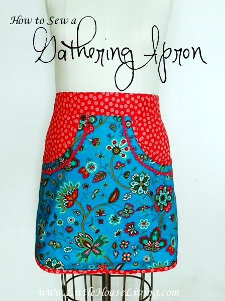 Easy Tutorial of How to Sew a Gathering Apron in Free Pattern