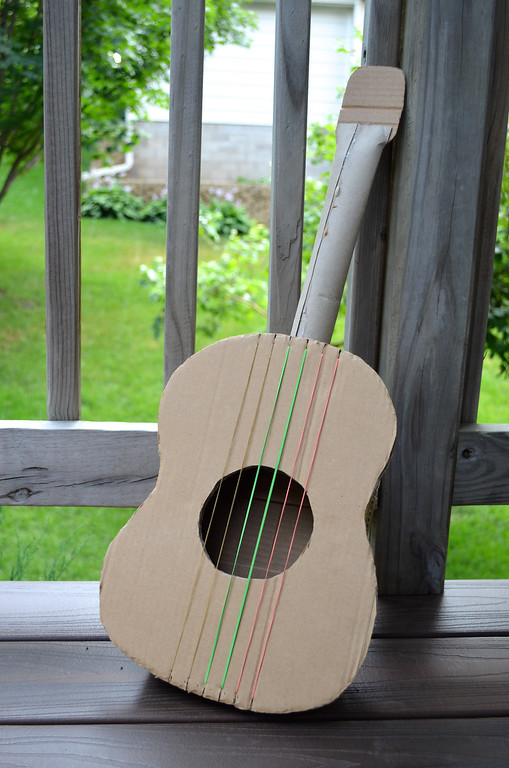 Super Chic Cardboard Guitar Crafting Idea for Toddlers