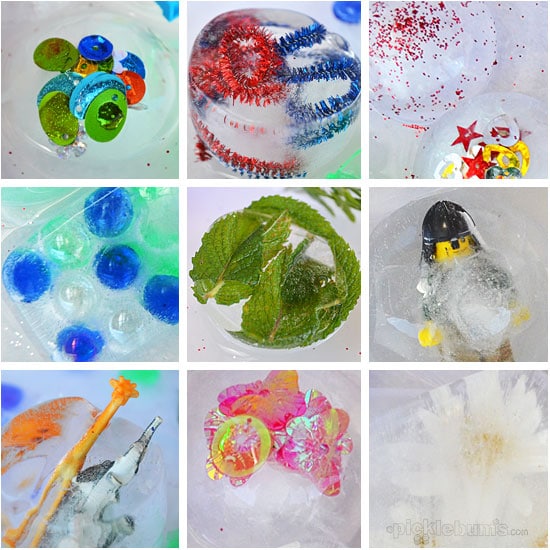 Different Objects to Freeze in Ice Blocks: DIY Ice Activity for Toddlers