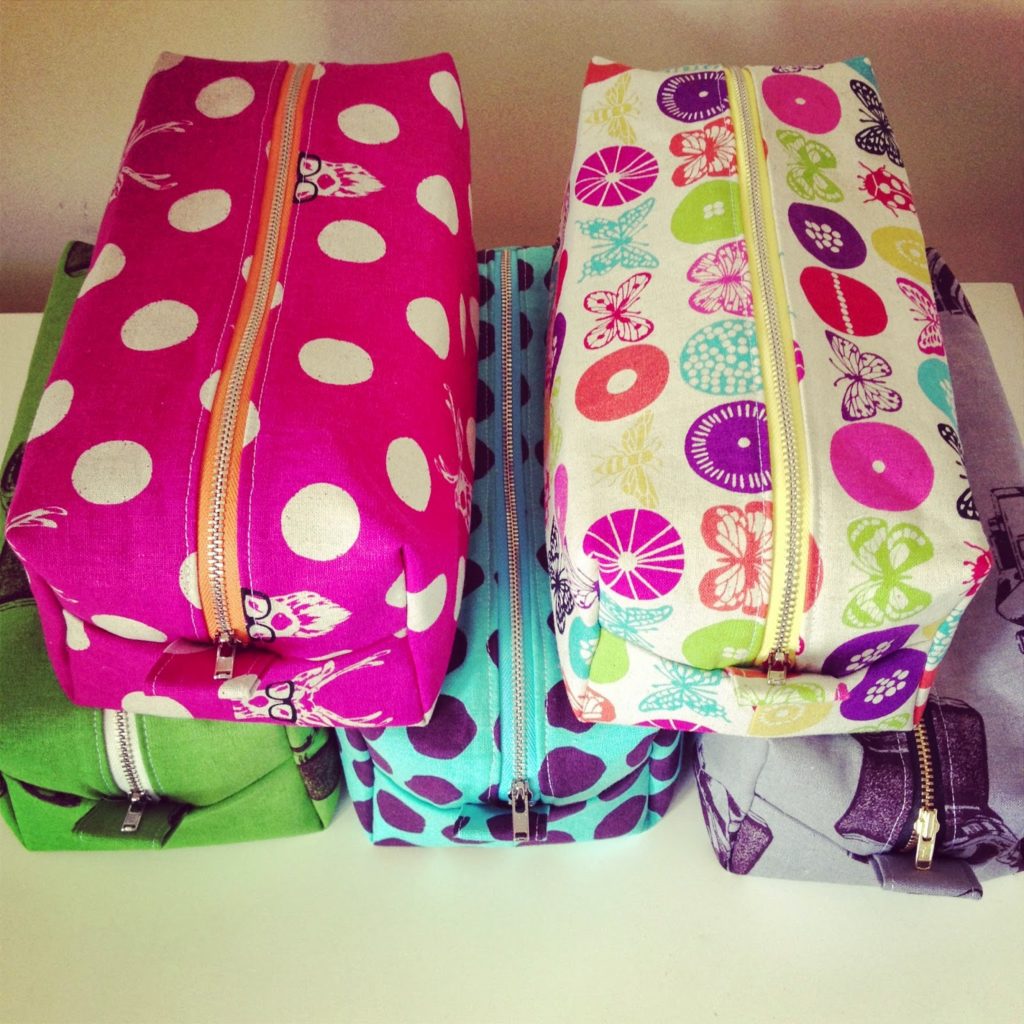DIY Pouches: Boxy Bag Craft with Quilting Fabric in Various Catchy Prints